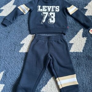 Levi's Kids Navy Sweatshirt and Pants Set